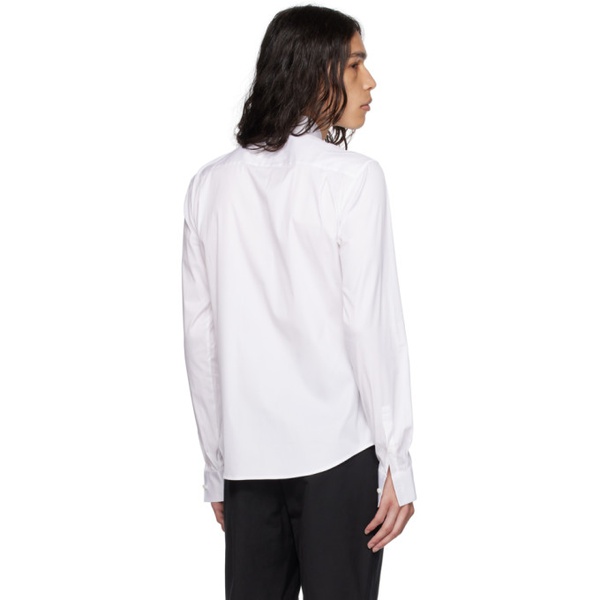  우영미 WOOYOUNGMI White Spread Collar Shirt 232704M192018