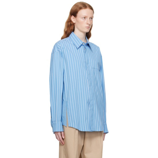  우영미 WOOYOUNGMI Blue Striped Shirt 231704F109001