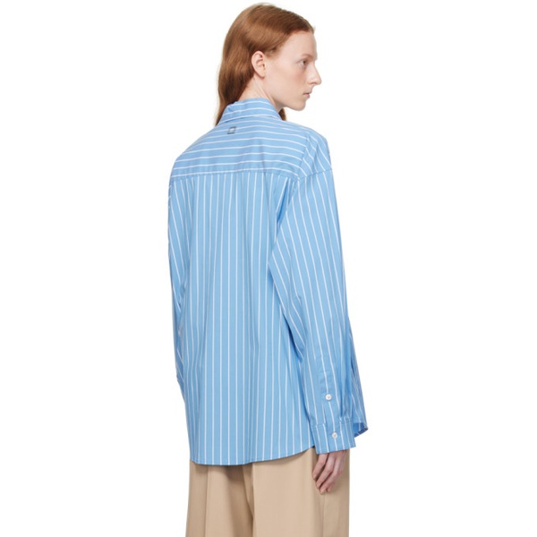  우영미 WOOYOUNGMI Blue Striped Shirt 231704F109001