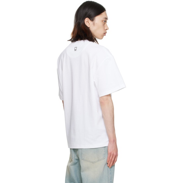  우영미 WOOYOUNGMI White Printed T-Shirt 241704M213005