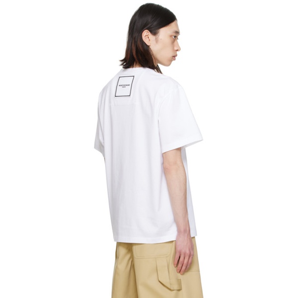  우영미 WOOYOUNGMI White Square Label T-Shirt 241704M213027