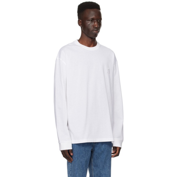 우영미 WOOYOUNGMI White Printed Long Sleeve T-Shirt 241704M213002