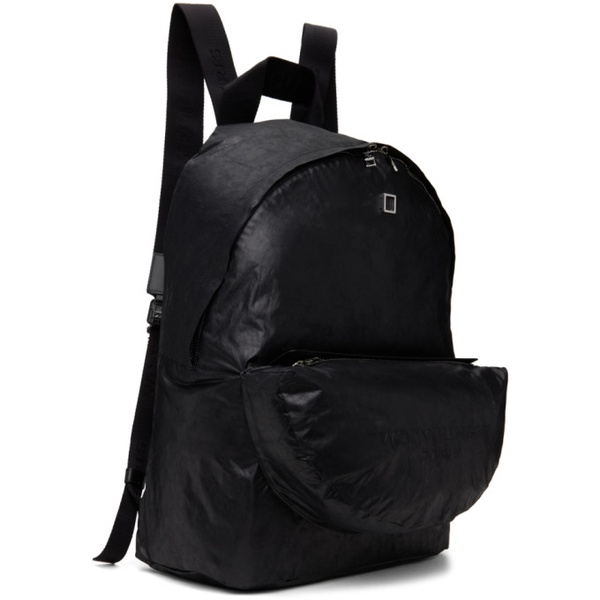  우영미 WOOYOUNGMI Black Logo Backpack 241704M166000