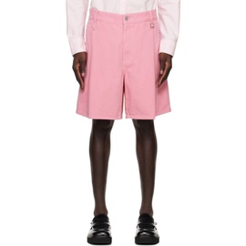 우영미 WOOYOUNGMI Pink Pleated Shorts 231704M193015