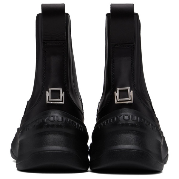 우영미 WOOYOUNGMI Black Leather Chelsea Boots 222704F113000
