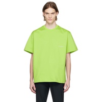 우영미 WOOYOUNGMI Green Leather Patch T-Shirt 231704M213001