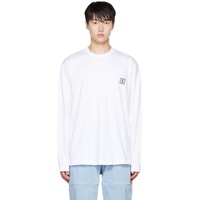 우영미 WOOYOUNGMI White Embroidered Long-Sleeve T-Shirt 222704M213015
