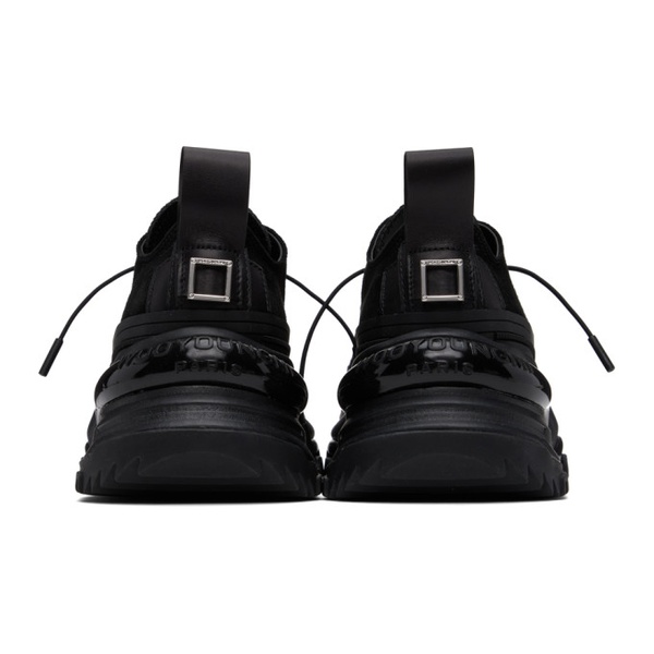  우영미 WOOYOUNGMI Black Double Lace Sneakers 222704M237000