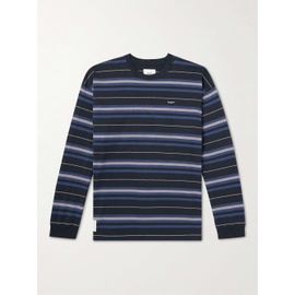 WTAPS 07 Logo-Embroidered Striped Cotton-Jersey T-Shirt 1647597310971260