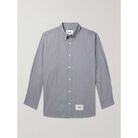 WTAPS Button-Down Collar Logo-Print Prince of Wales Checked Cotton Shirt 1647597324624389