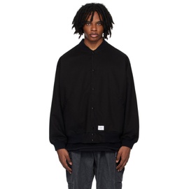 WTAPS Black Team Reversible Bomber Jacket 242241M175000