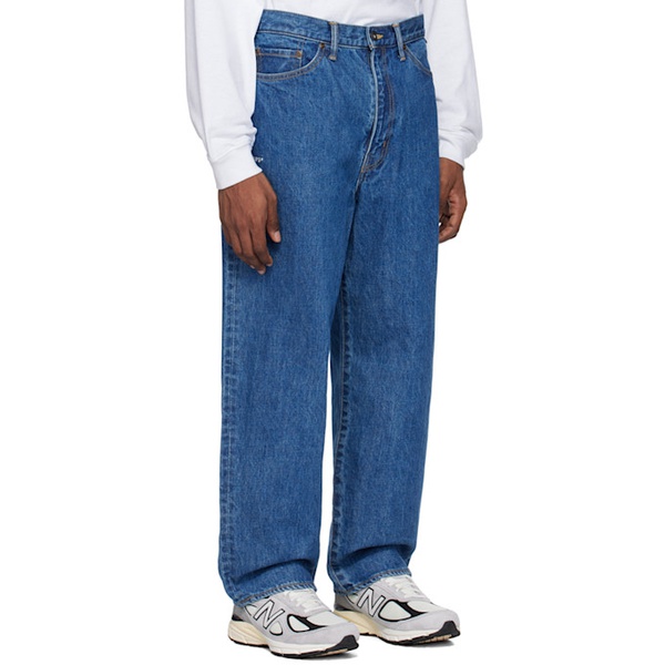  WTAPS Blue Blues Straight Jeans 242241M186002