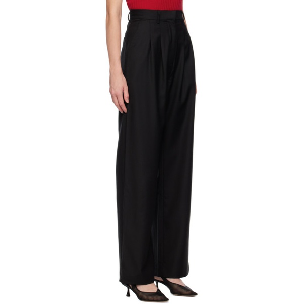  WYNN HAMLYN Black Lily Trousers 232401F087000