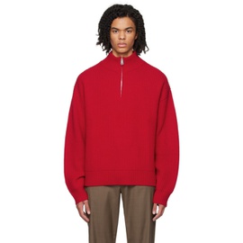 WYNN HAMLYN Red Half-Zip Sweater 241401M202000