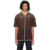 WYNN HAMLYN Brown Button-Up Shirt 241401M192003