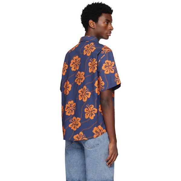  WYNN HAMLYN Orange & Blue Miranda Shirt 231401M192004