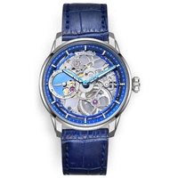 Waldhoff MEN'S Paragon Pearl Royal Blue Calfskin Blue Dial Watch MW-12 CM