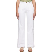 웨일즈 보너 Wales Bonner White Heritage Jeans 241752F069000