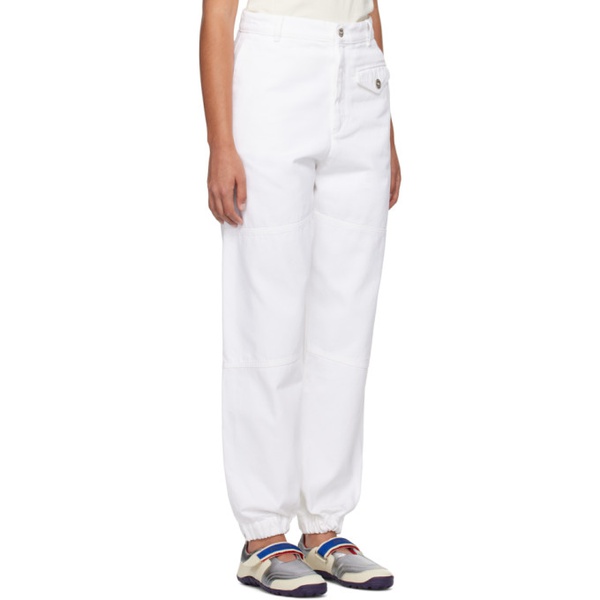  웨일즈 보너 Wales Bonner White Flight Jeans 232752F069001