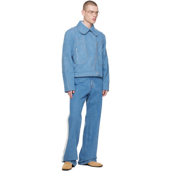  웨일즈 보너 Wales Bonner Blue Eternity Jeans 241752M186000