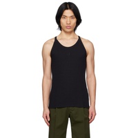 웨일즈 보너 Wales Bonner Black Groove Tank Top 231752M214003