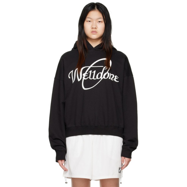  웰던 We11done Black Circle Hoodie 222327F097016