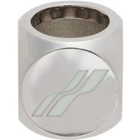 웰던 We11done Silver & White Logo Dice Ring 221327F024000