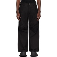 웰던 We11done Black Layered Trousers 241327M191008