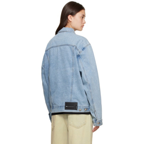  웰던 We11done Blue Oversized Denim Jacket 232327F060001