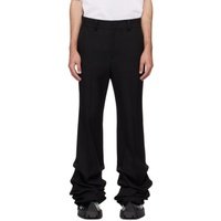 웰던 We11done Black Wave Trousers 241327M191003