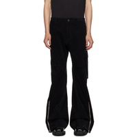 웰던 We11done Black Zip Vent Trousers 232327M191002