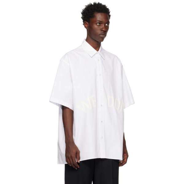  웰던 We11done White Printed Shirt 222327M192021