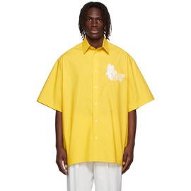 웰던 We11done Yellow Cotton Shirt 221327M192030