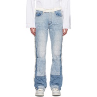 Who Decides War Blue Gathered Tuxedo Jeans 241389M186008