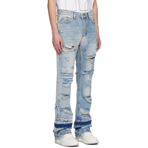 Who Decides War Blue Gnarly Jeans 241389M186010