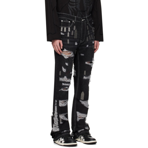  Who Decides War Black Amplified Gnarly Jeans 241389M186025