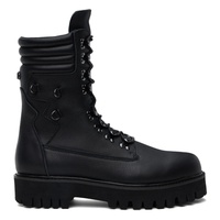 Who Decides War Black Field Boots 241389M255001