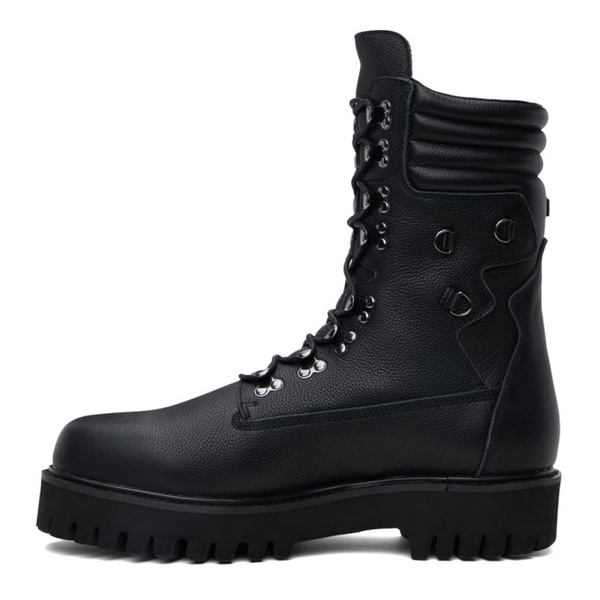  Who Decides War Black Field Boots 241389M255001