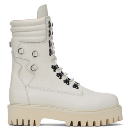 Who Decides War White Field Boots 241389M255002