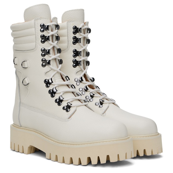  Who Decides War White Field Boots 241389M255002
