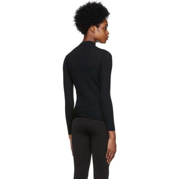  월포드 Wolford Black Asymmetric Sweater 222017F110003