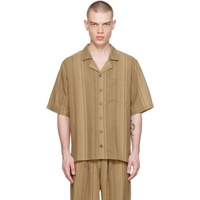 XENIA TELUNTS Brown Stripe Summer V.1 Shirt 241955M192004