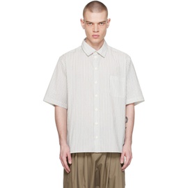 XENIA TELUNTS White Stripe Daily Shirt 241955M192002