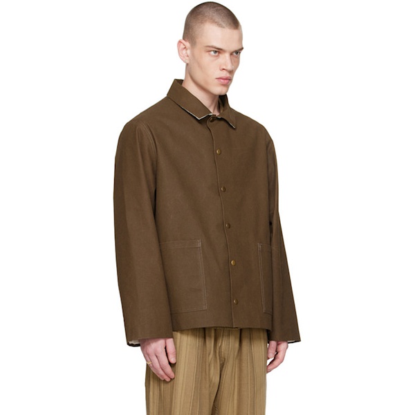  XENIA TELUNTS Brown Olive Jacket 241955M180002