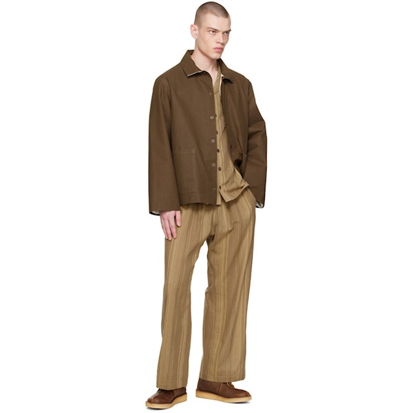  XENIA TELUNTS Brown Olive Jacket 241955M180002