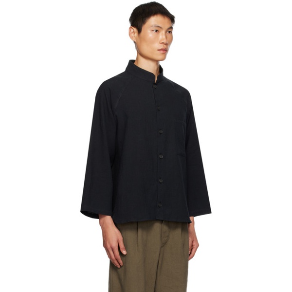  XENIA TELUNTS Black Raglan Sleeve Shirt 232955M192005