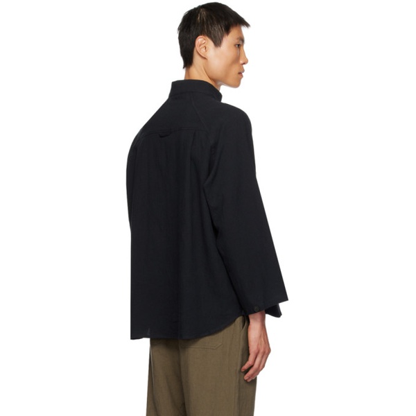  XENIA TELUNTS Black Raglan Sleeve Shirt 232955M192005