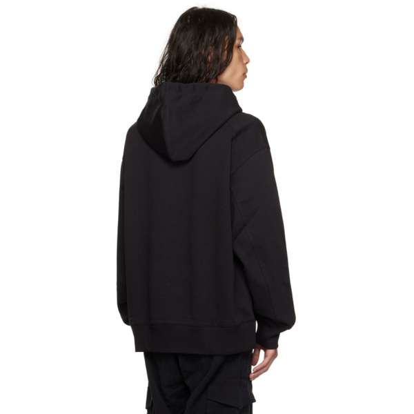  Y-3 Black Bonded Hoodie 232138M202004