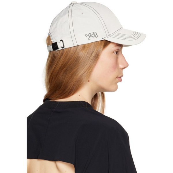  Y-3 Beige Stitch Cap 231138F016007