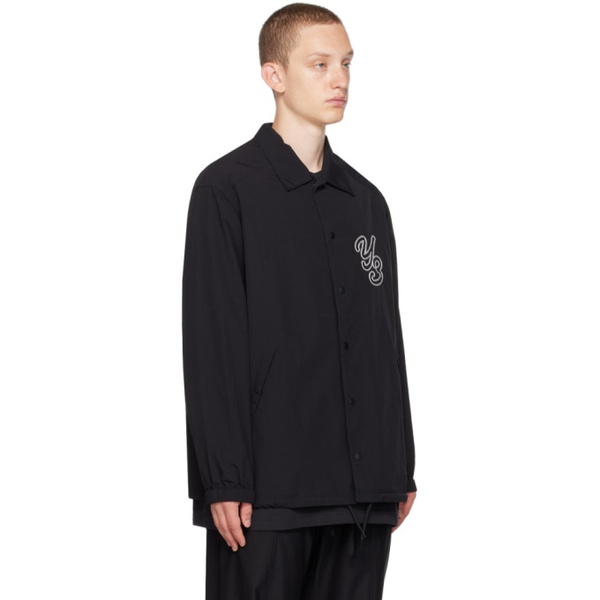  Y-3 Black Embroidered Coach Jacket 232138M180001